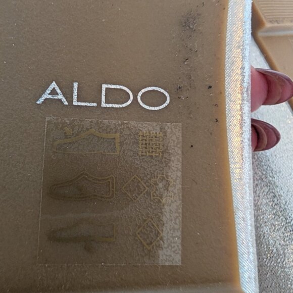 Aldo Silver Sparkle Pointy Toe Flats Size 9 Rhinestone Embellished Metallic - Picture 9 of 9